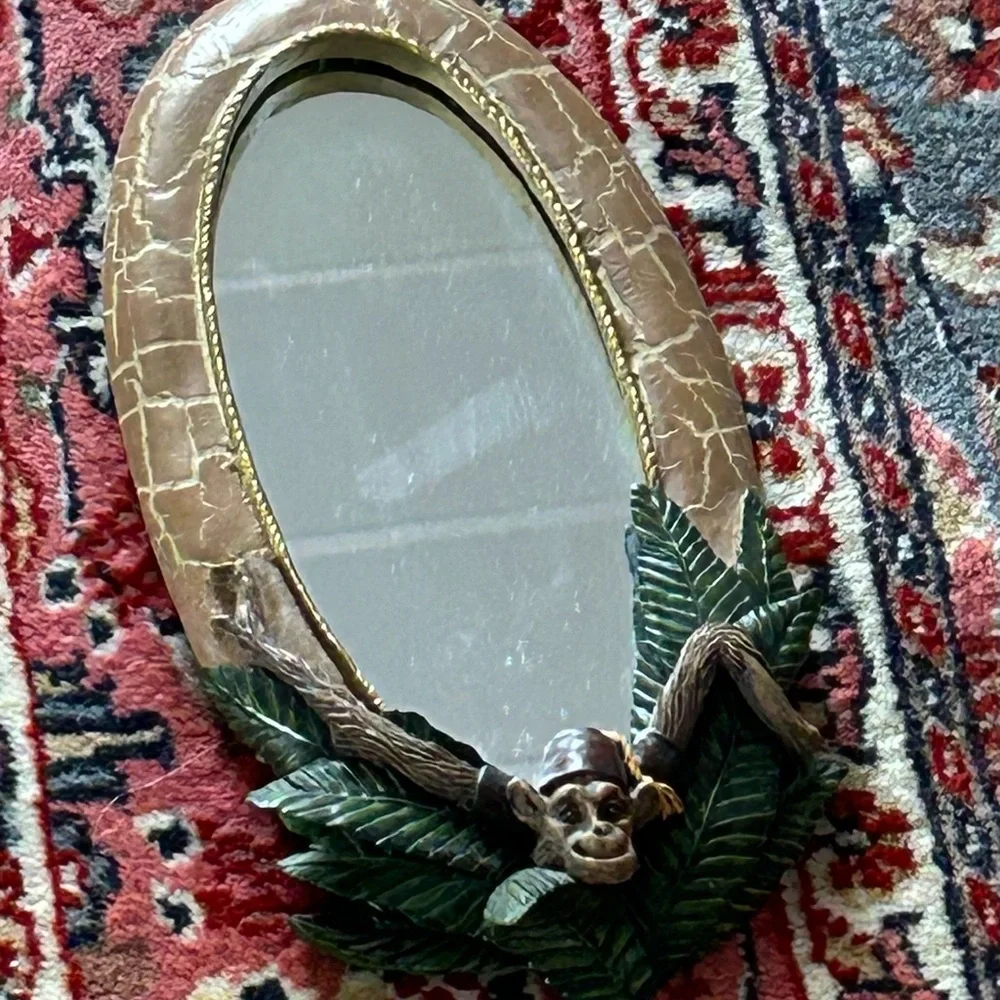 Wall Mirror with Monkey